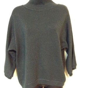 NEW YORK &COMPANY METALLIC TEAL RAGLAN SLEEVE TOP